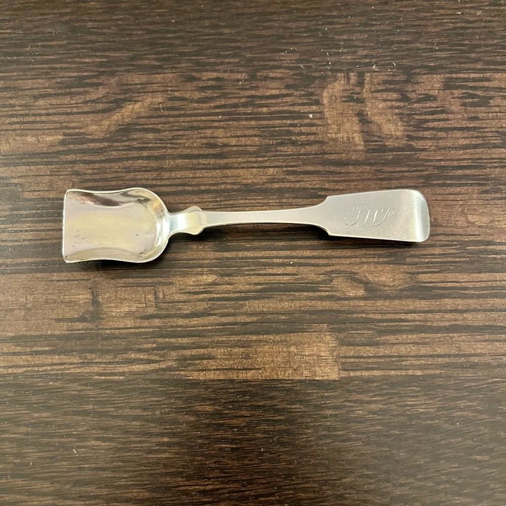 Antique Monagrammed Coin Silver Shovel Spoon